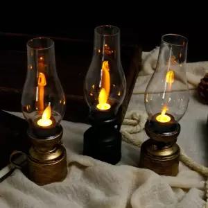 빈티지 랜턴 레트로 디자인 LED 행잉 램프 배터리 작동 장식용 홈 홀리데이 크리스마스 선물 데코