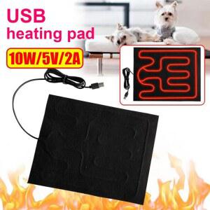 USB 접이식 온열 시트 쿠션 강아지/고양이 겨울 전기 온열 매트 방수 자동차 시트 히팅 펫 쿠션