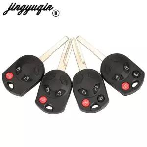 Jingyuqin 3/4 버튼 포드 머큐리 엣지 탈출 원정대 플렉스 퓨전 머스탱 토러스 링컨 Fob 원격 자동차 키 쉘