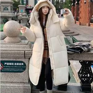 [하프클럽/]여성 롱패딩 하이넥 후드 겨울 보온 점퍼 아우터 2색
