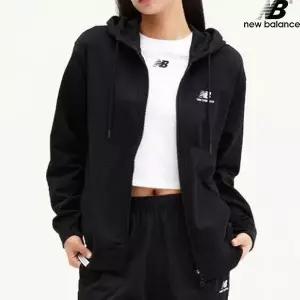 뉴발란스 NBMDE21013-BK 에센셜 싱글메쉬 후드집업 세미오버핏 남녀공용 후