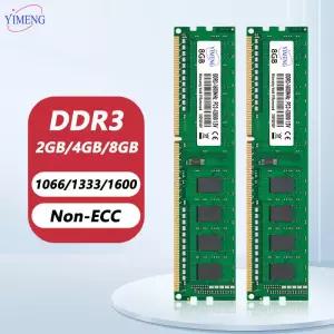 DDR3 2GB 데스크탑 메모리 램 PC3 8500 10600 12800 240핀 1.5V 1066 1333 1600 1866Mhz 2RX8 CL11 NonECC