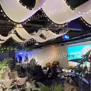 천장 캐노피 하늘 장식 레스토랑 실내 커튼 캠핑 차양 야외 웨딩 파티 드레이핑 장식용