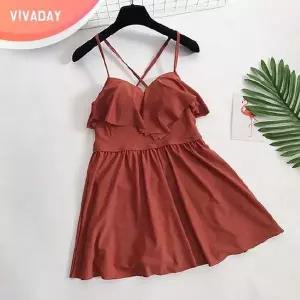 [하프클럽/]BS VIVA-I68 프릴 바스트 원피스 수영복