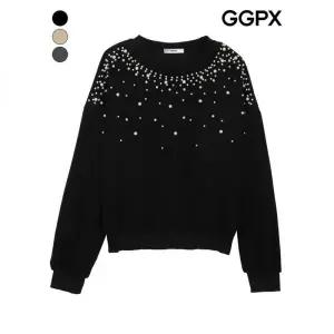 GGPX 진주 포인트 맨투맨 티셔츠 GO9TS003F 1278603