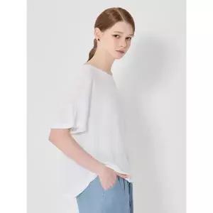 르오트 린넨 셔링 퍼프 슬리브 데일리 티셔츠_P393231663 1294276