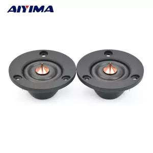 AIYIMA 2Pcs 2 인치 트위터 스피커 4 옴 6 40W HIFI 실크 돔 고음 발열 오디오 DIY 자동차 수정