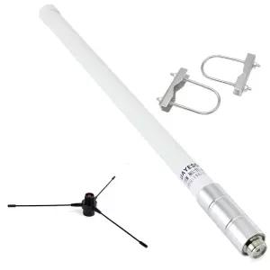 듀얼 밴드 VHF UHF 유리 섬유 안테나 144/430MHz SO239 햄 라디오 장치 리피터 모바일 트랜시버 용 기본