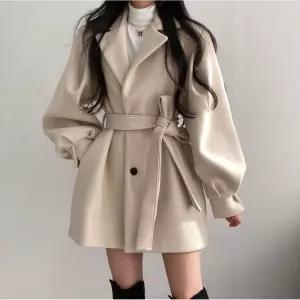 블랙팬서 모직 여성자켓 숏 코트 정장넥 햅번풍 오버핏 OPH1