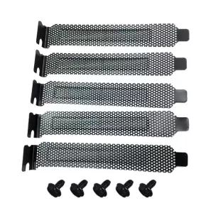 5PCS PCI 슬롯 커버 필터 블랭킹 보드 냉각 팬 먼지 환기 PC 컴퓨터 케이스 그래픽 카드 (나사 )
