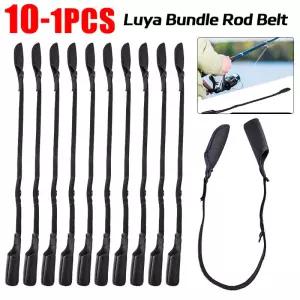 110pcs 낚시대 슬리브 Luya 번들로드 벨트 조정 가능한 보호 팁 커버 스트랩 물고기 도구