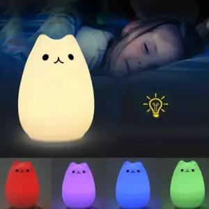 실리콘 고양이 취침등 LED무드등