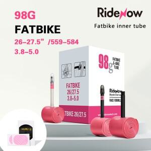 RideNow 초경량 TPU 내부 튜브 Fatbike Ebike 내부 튜브, Schrader 밸브, 26-27.5인치, 559-584 3.8-5.0