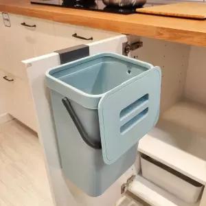 공간 절약형 조용한 닫힘 쓰레기통 3/5L 주방 및 사무실용 밀폐형 전기 필요 없음