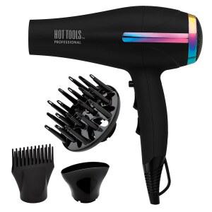 HOT TOOLS 전문가용 세라믹 레인보우 헤어 적용된 블로우 건조 조용한 모발을 지속되고 빠른 작동 오래 기술이 이온 1875와트 드라이어 빛나는 위한 드라이어