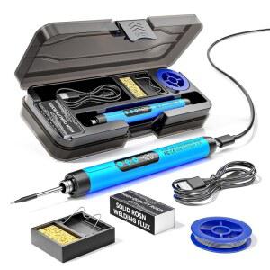 무선 USB 충전식 휴대용 납땜 다리미, 화면, 코어, 디스플레이 케이스 로진, 히팅 디지털 스탠드, 조절 가능 다리미 보관 코드,