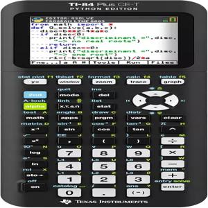 텍사스 인스트루먼트 TI-84 플러스 CE-T 파이썬 에디션 그래픽 계산기(컬러 디스플레이) 블랙