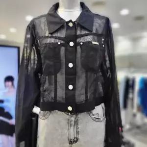 [에고이스트]시스루 카라형 자켓 ES2JZ501_DG