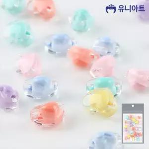 공예 유니아트 유광 만들기 공작 파스텔 2300 비즈 17번 티니비즈 하트