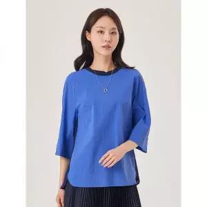 조이너스 스판 배색 7부 블라우스JACU4-WRB110 1295190