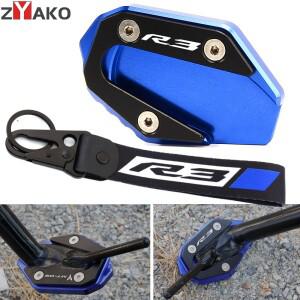 YAMAHA MT03 MT 03 YZF R3 YZFR3 2014-2023 2024 2025 CNC 바이크 오토바이 사이드 스탠드 확장 패드 킥 스