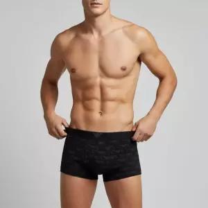 매장정품 EMPORIO ARMANI UNDERWEAR 엠포리오 아르마니 언더웨어 남성 벨루어 로고 패턴 밴딩 드로즈 팬티