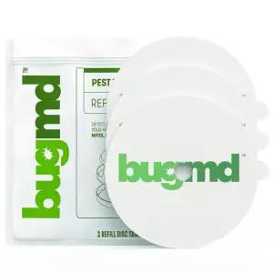 BugMD 벼룩 덫 리필 디스크 - 해충 포획기, 벌레 모기를 위한 방제 스티커 패드 트랩, 가혹한 화학 물질 없음, 가족 반려동물 및 친절함