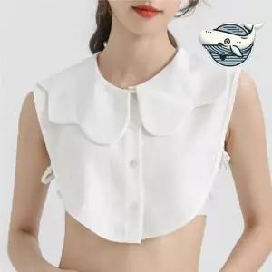 여름 레이어드 블라우스 페이크카라 호환 스타일 페이크카라 넥케이프 레이스카라