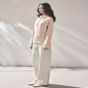 엘럽 여자 캐주얼 기모 카디건 긴팔 후드 집업 신상 스포티 원템1