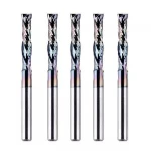 SpeTool 5Pcs 카바이드 압축 라우터 비트 업앤다운 CNC 밀 머신 웍워크 3D 프로필 세부 조각기 조각용 1/8인치 절단 다이아