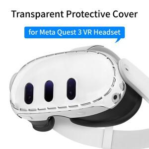 Meta Quest 3 VR 헬멧 용 투명 마스크 보호 케이스 Oculus 액세서리 방지 커버
