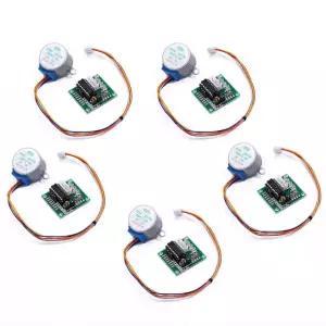 아두이노 PI PIC 라즈베리 파이용 5V 스테퍼 드라이브 보드가 장착된 틸렌 로봇 5pcs ULN2003 28BYJ 48 4상 모터