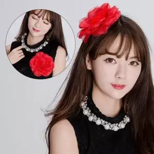 오너클랜 TBZ 축제체육대회 장미레이스 헤어머리핀 머리액세서리 해어핀 머리액세서리