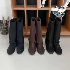 겨울 따뜻한 스웨이드 부츠 스타일리쉬 통이 미디부츠 방한부츠 발편한부츠 편한부츠