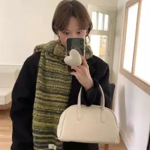 모네 울 머플러 스트라이프 커플 목도리 니트 여성 남
