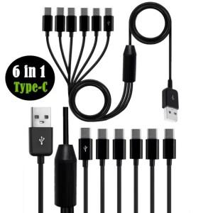 6in 1 마이크로 USB/타입 C 스플리터 케이블 A 2.0에서 데이터 충전  샤오미 태블릿 패드용