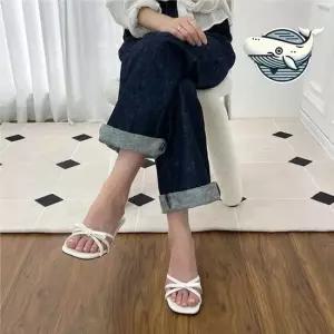 여름 여성이신 발등 리본 슬리퍼힐 편안한 여성슬리퍼 여름슬리퍼 발편한슬리퍼