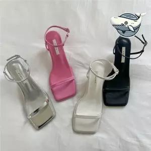 여름 발목 스트랩 미들굽 토오픈힐 심플한 오픈토슈즈 토오픈슈즈 토오픈구두