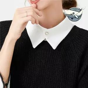 우아한 진주카라 쉬폰 넥케이프 여성용 포인트 쉬폰넥케이프 면레이스넥케이프