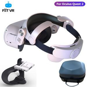 Oculus Quest 2용 배터리가 포함된 FIITVR 헤드 스트랩 조정 가능 액세서리용 컴포트 Halo Elite 개선