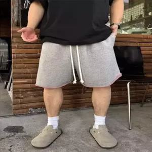 엘럽 바지 그레이 남친 여름 캐주얼 반바지 부클 투톤 롤업 트레이닝 워싱 와이드 5부 박템2
