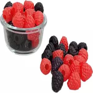 LONG XIN SERIES 50PCS 인공 라즈베리 가짜 장식 시뮬레이션 과일 실물과 같은 플라스틱 모델 웨딩 테이블