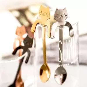 고양이 팔 컵걸이 숏 커피 티 스푼 11.8cm DD-11465 스푼 (W9AC5DE)