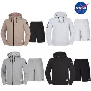 [하프클럽/나사]NASA 나사 남녀공용 세미 오버핏 후드집업 면 반바지 상하세