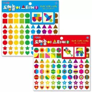 종이나라 1000 도형놀이스티커 교육용스티커 모양 꽃스티커 팝업스티커 (W41263F)