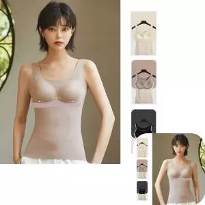 뮤 속옷 기모 겨울용 부드러운 여성 나시 심리스브라 키밍 발열내의