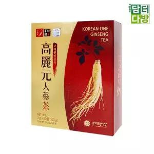 명절 선물용 고려원 인삼차 50포 전통차 분말 스틱 150g 개별포장