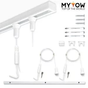 마이토우 프리미엄 액자 레일 세트 0.5M 1M 화이트5종 석고보드앙카 (W976A0C)
