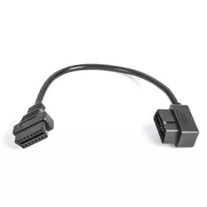 ZIWIMEGO OBD2 II 16핀 남성에서 여성으로 진단 익스텐션 변환 L 케이블 팔꿈치 직각 자동차 코드 어댑터