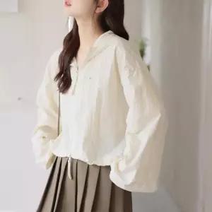 고품질 여자 오버핏 스트링 바람막이 봄 여름 아노락 점퍼 봄잠바 아우터 (WE90385)